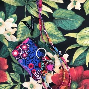 Vera Bradley Floral Fiesta Lanyard and Zip ID Case